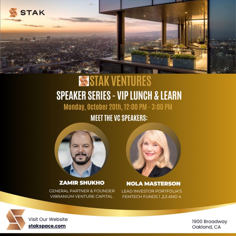STAK Ventures Speaker Series — VIP Lunch & Learn