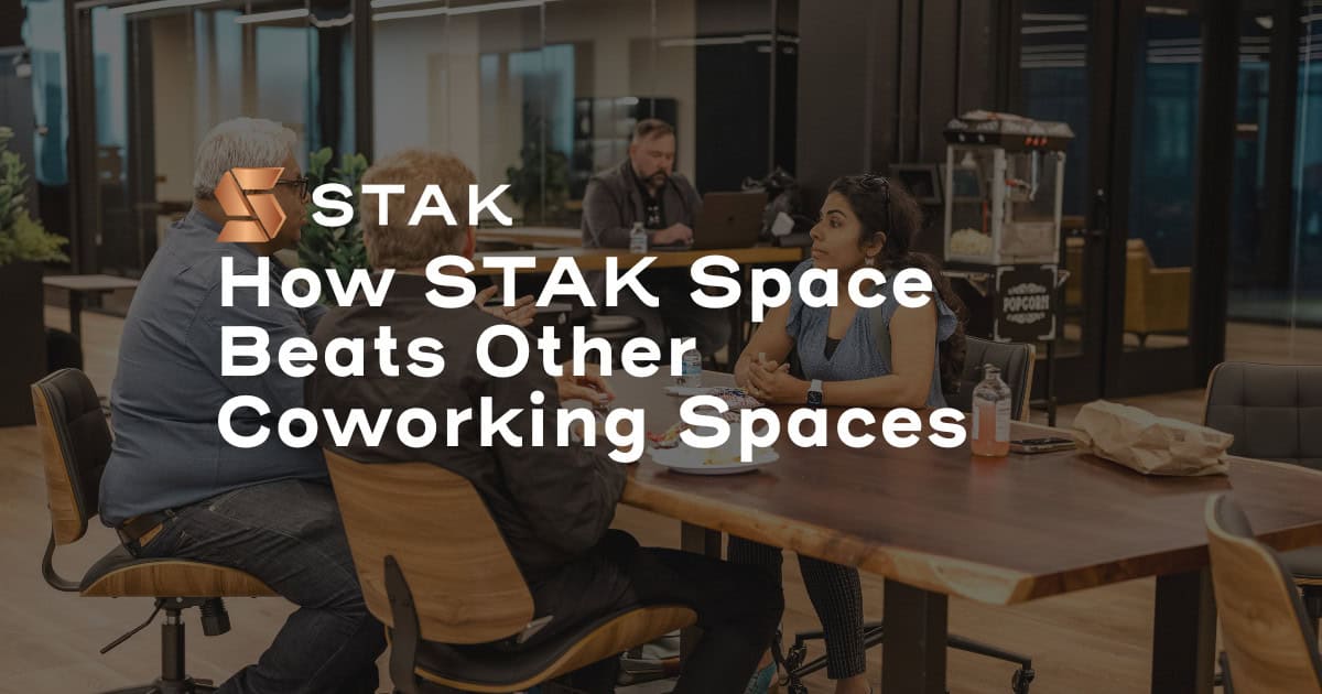 STAK graphic explaining how STAK Space beats other coworking spaces.
