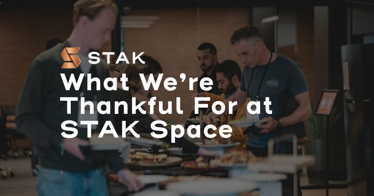 STAK graphic thanking visitors for choosing STAK Space.