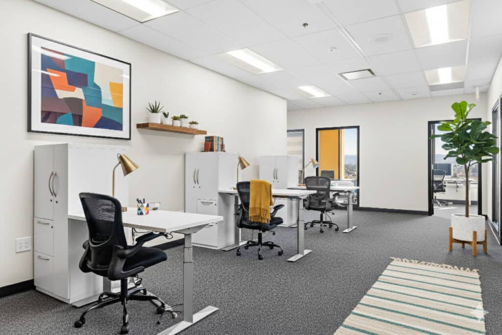 Dedicated desks and private offices in shared office space
