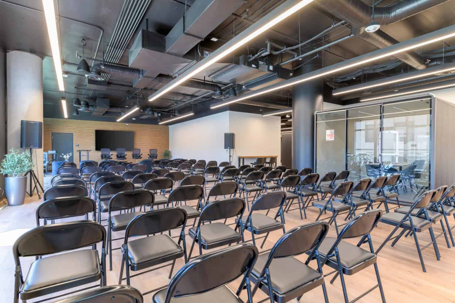 Event and presentation space at STAK Space 1920 Broadway