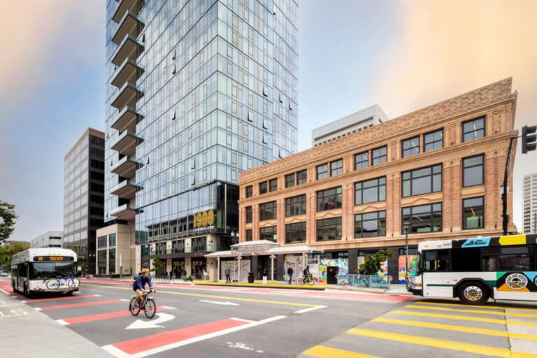 STAK Space buildings in Uptown Oakland, home to executive office space in Oakland