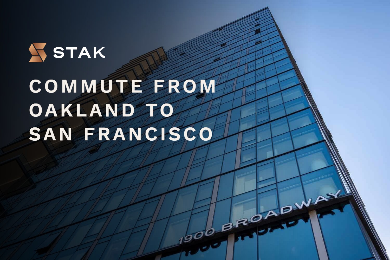 Commute from Oakland to San Francisco - 1900 Broadway above 19th Street BART