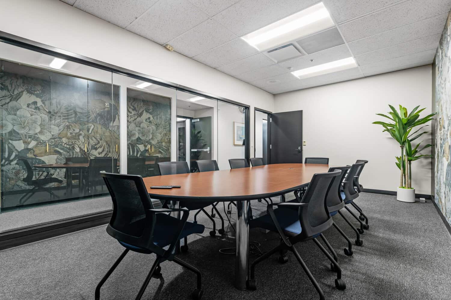 Eye of the Tiger boardroom table seating 10 at STAK Space 1950 Franklin, 17th floor